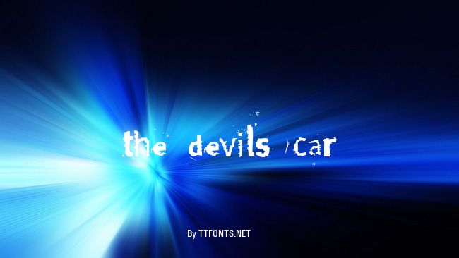 the devils car example